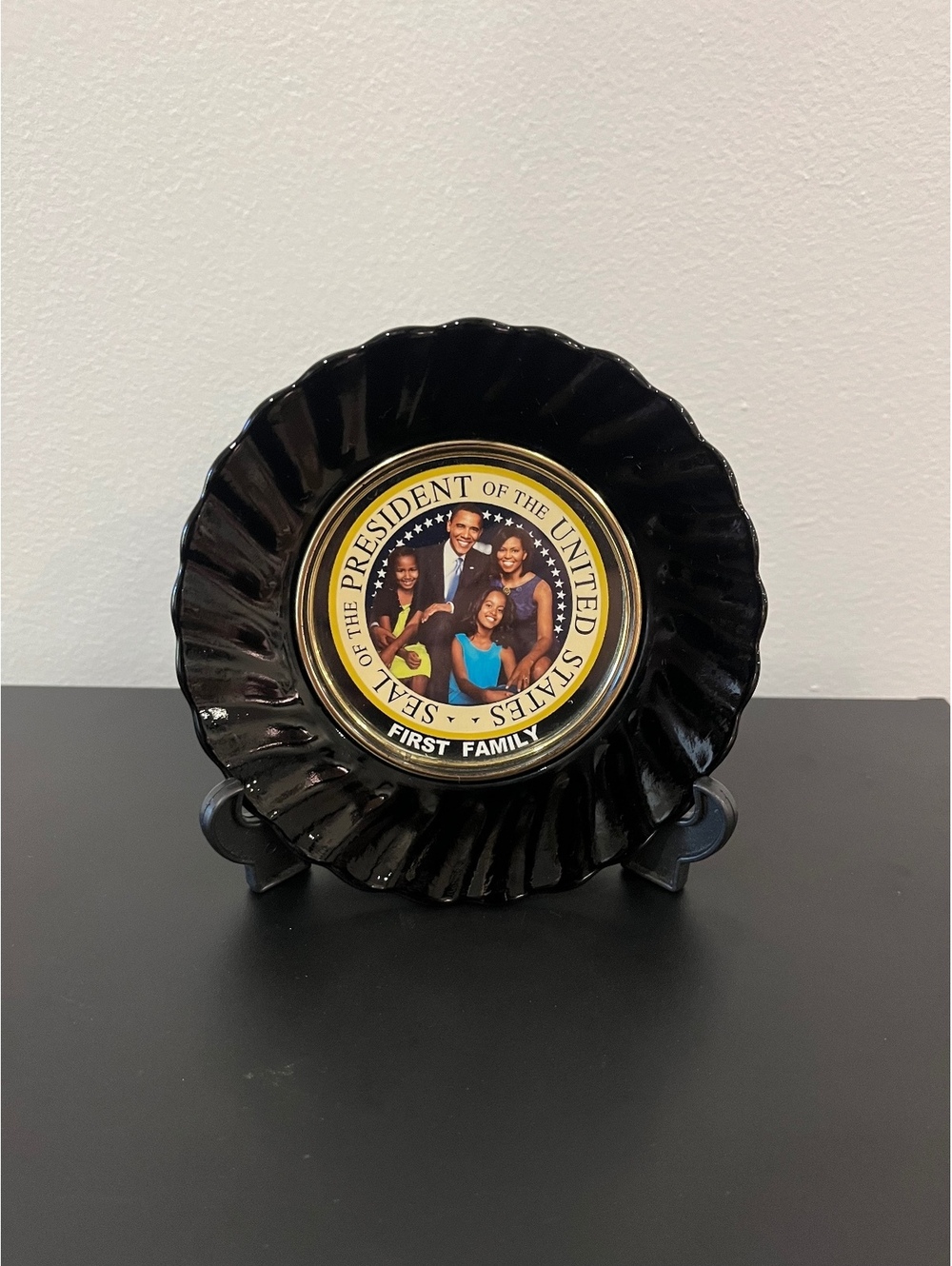 Black commemorative President of the United States First Families plate